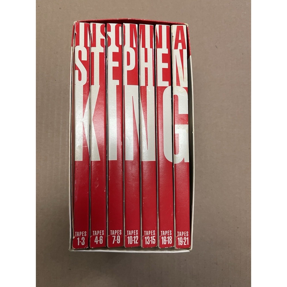 Stephen King Insomnia Audio Cassette Tapes Set 21 Audio Cassettes - Preowned
